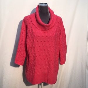 Kim Rogers pink tunic sweater size medium